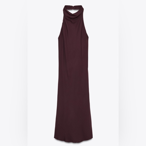 Nwt- FLOWING MIDI ZW COLLECTION HALTER DRESS -M Women